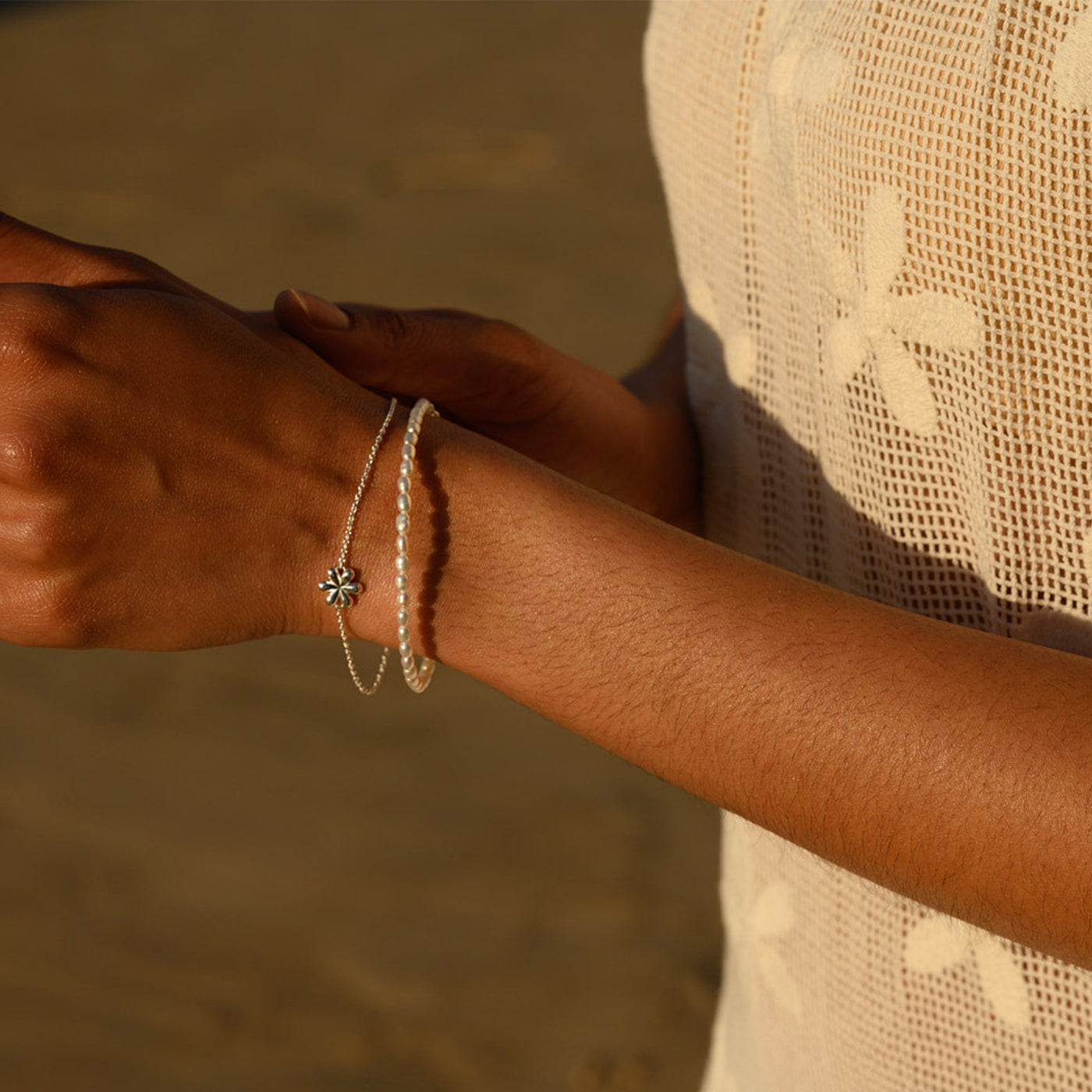 Linda Tahija - Coastal Pearl Bracelet - Sterling Silver