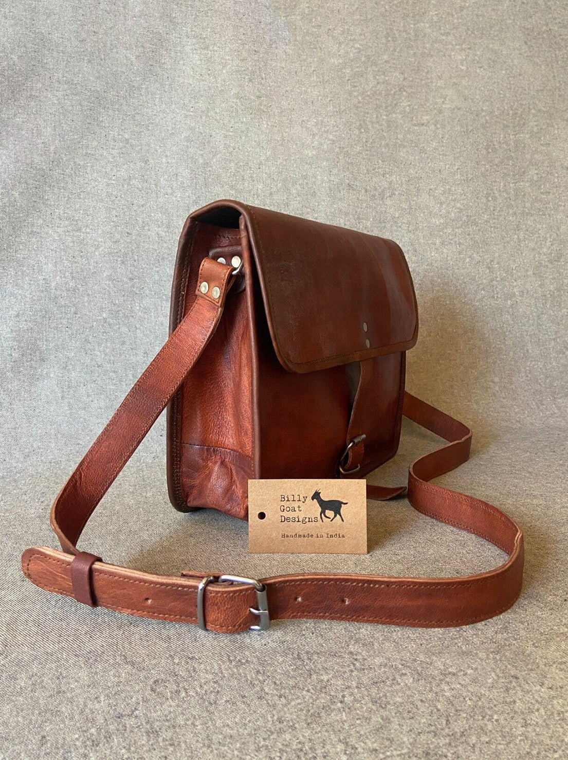 Billy Goat Designs - One Strap Leather Satchel - Medium 13" (S13R)