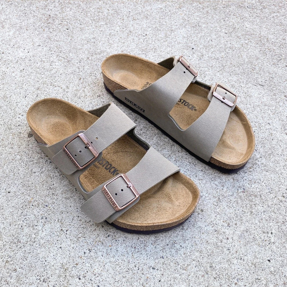 Birkenstock stone shops gold