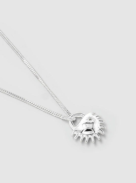 Brie Leon - Bebe Solida Charm Pendant Necklace - Silver