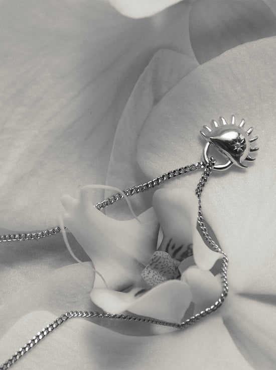 Brie Leon - Bebe Solida Charm Pendant Necklace - Silver