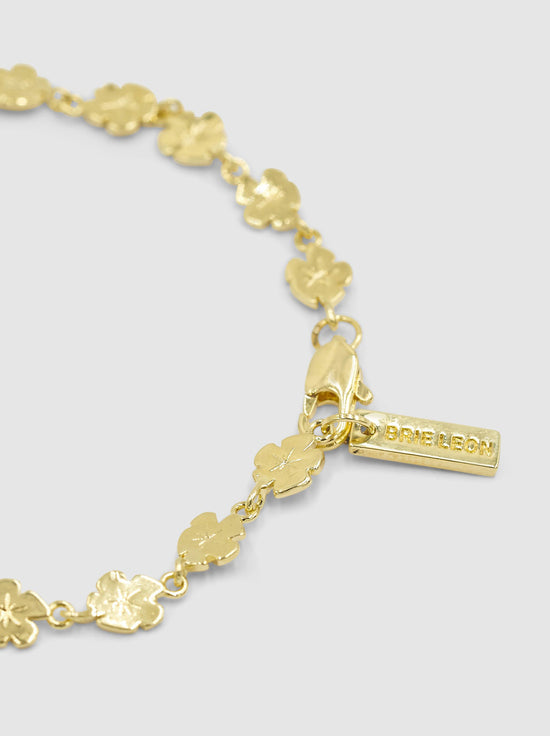 Brie Leon - Hibiscus Bracelet - Gold Plated