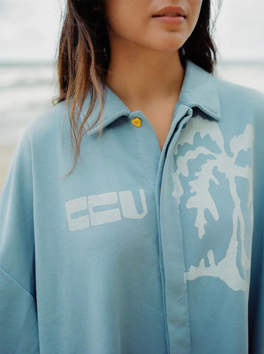 Ciao Ciao Vacation Palm Bungalow Shirt Blue Abicus — free download