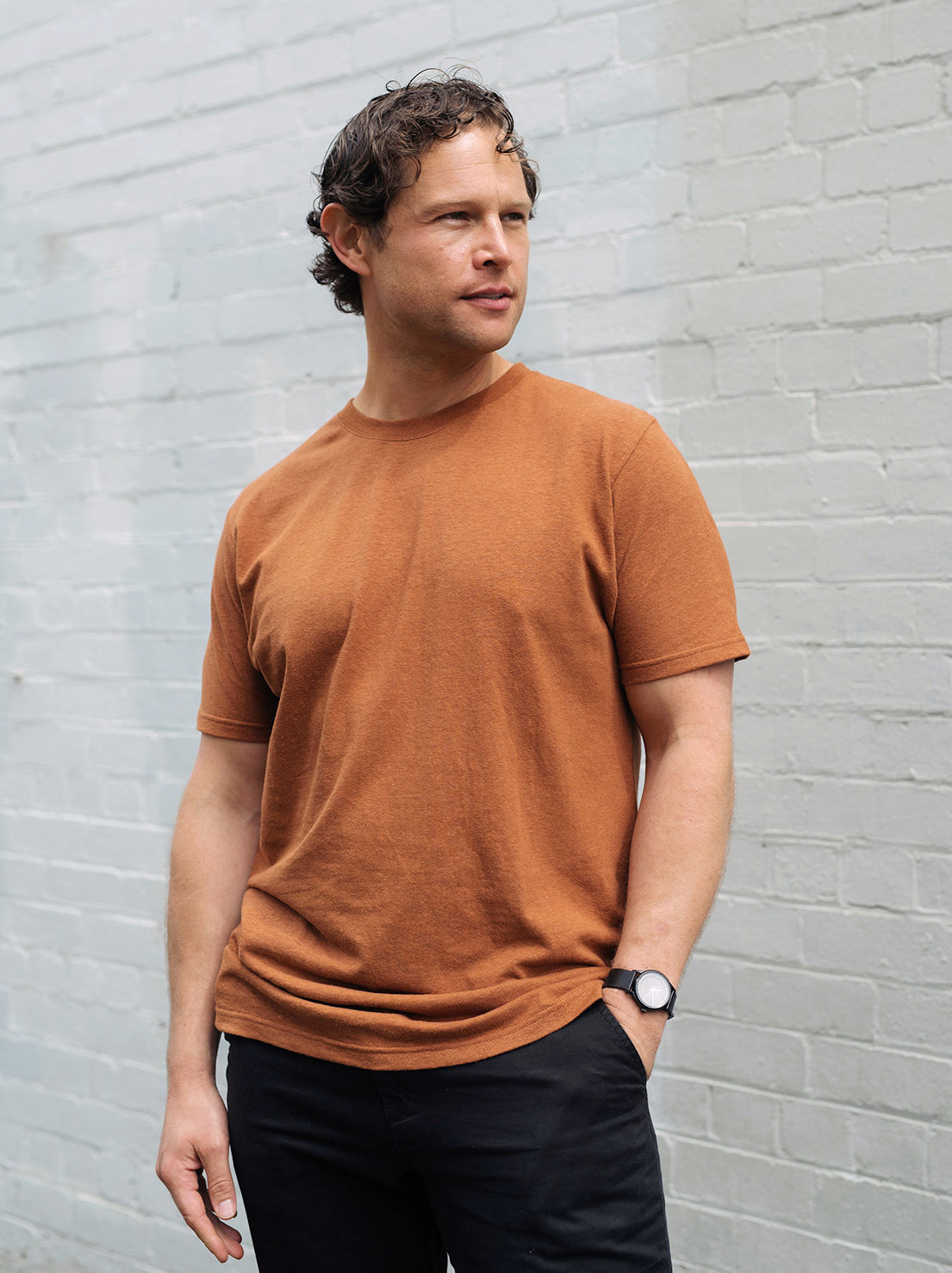 Hemp Clothing Australia - Mens Classic T-Shirt - Cinnamon