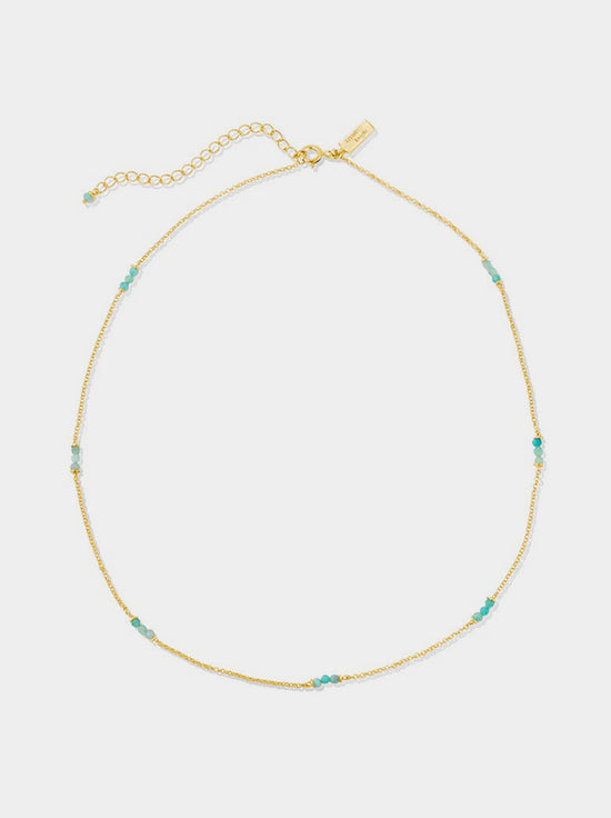 Krystle Knight - Infinite Courage Necklace - Amazonite - Gold Plated