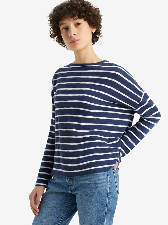 Levi's - Margot Long Sleeve T-Shirt - Saint Stripe Naval Academy