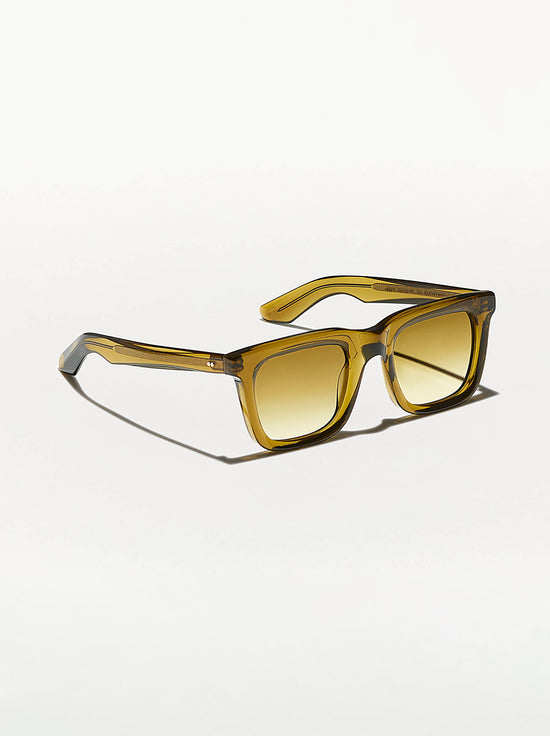 Moscot - Rizik Sunglasses in Olive Brown 49 (Reg) - Chestnut Fade Lens