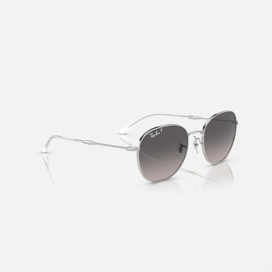Ray-Ban - RB3809 - Polished Silver Frame / Polarized Grey Gradient Lens - 53