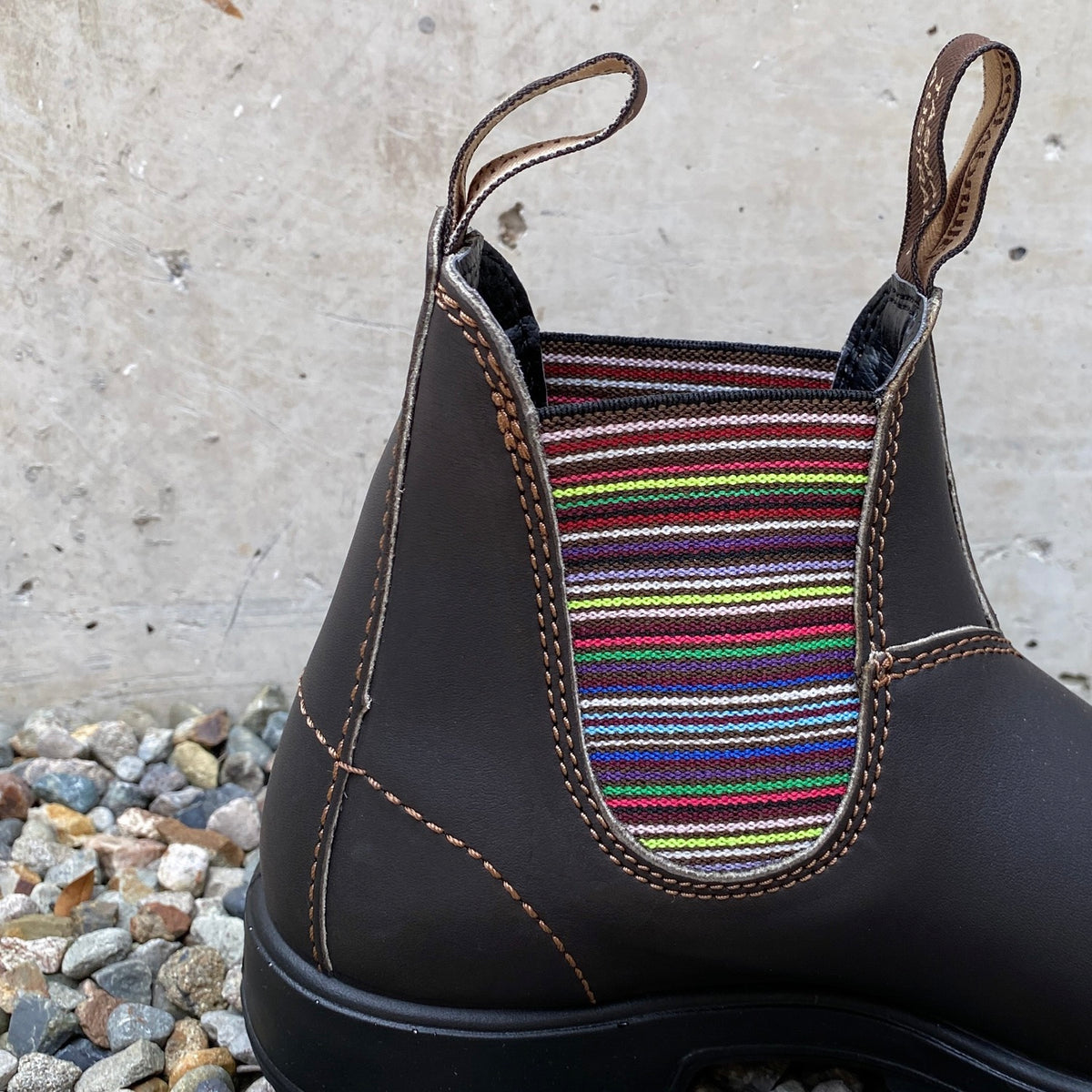 Blundstone 1409 Women s Chelsea Boot Stout Brown Stripes