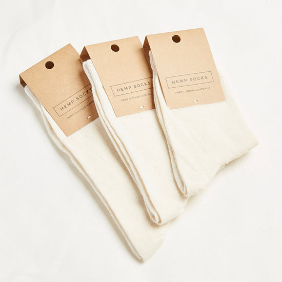 Hemp Clothing Australia - Daily Socks Thin - Natural