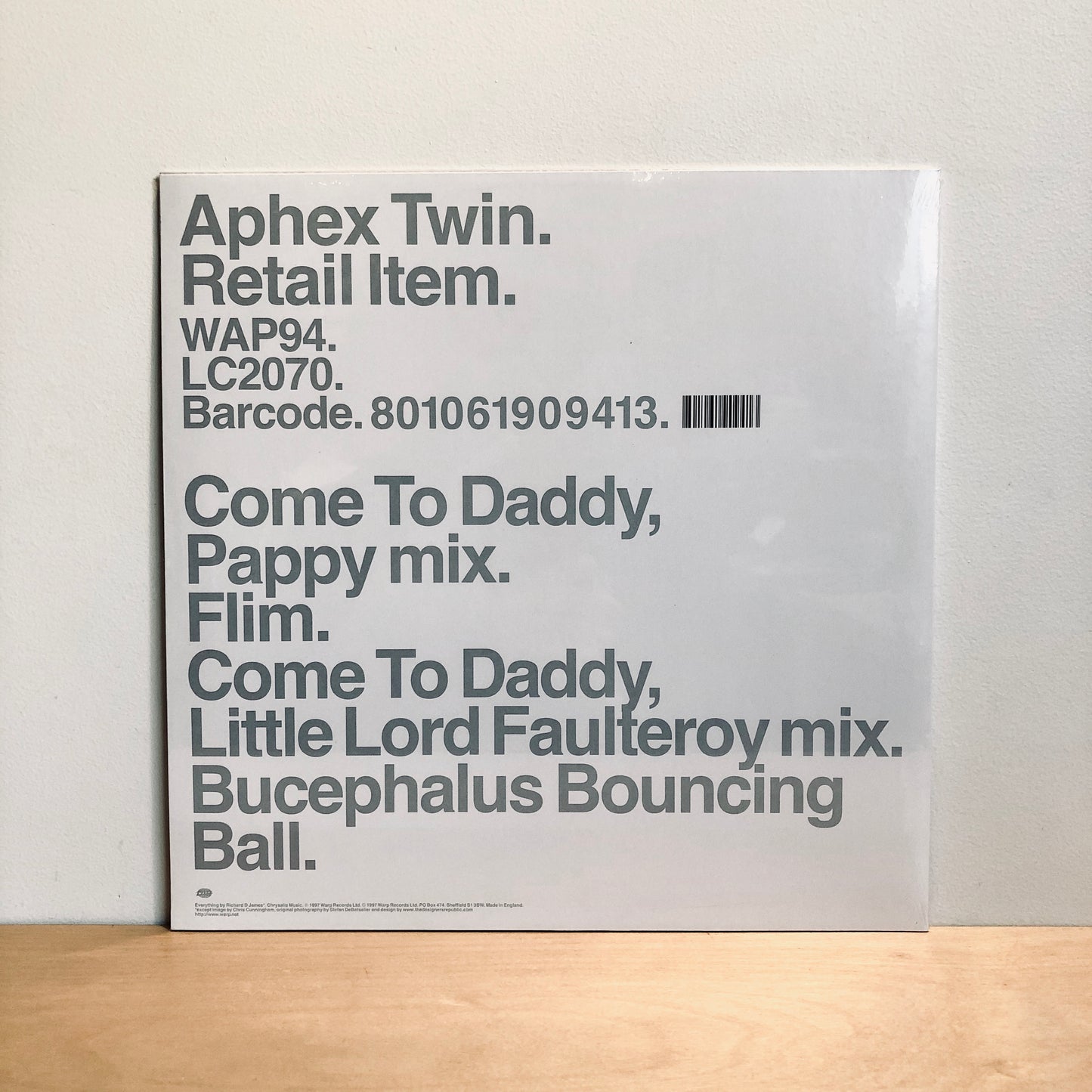 Aphex Twin - Come To Daddy. 12" EP