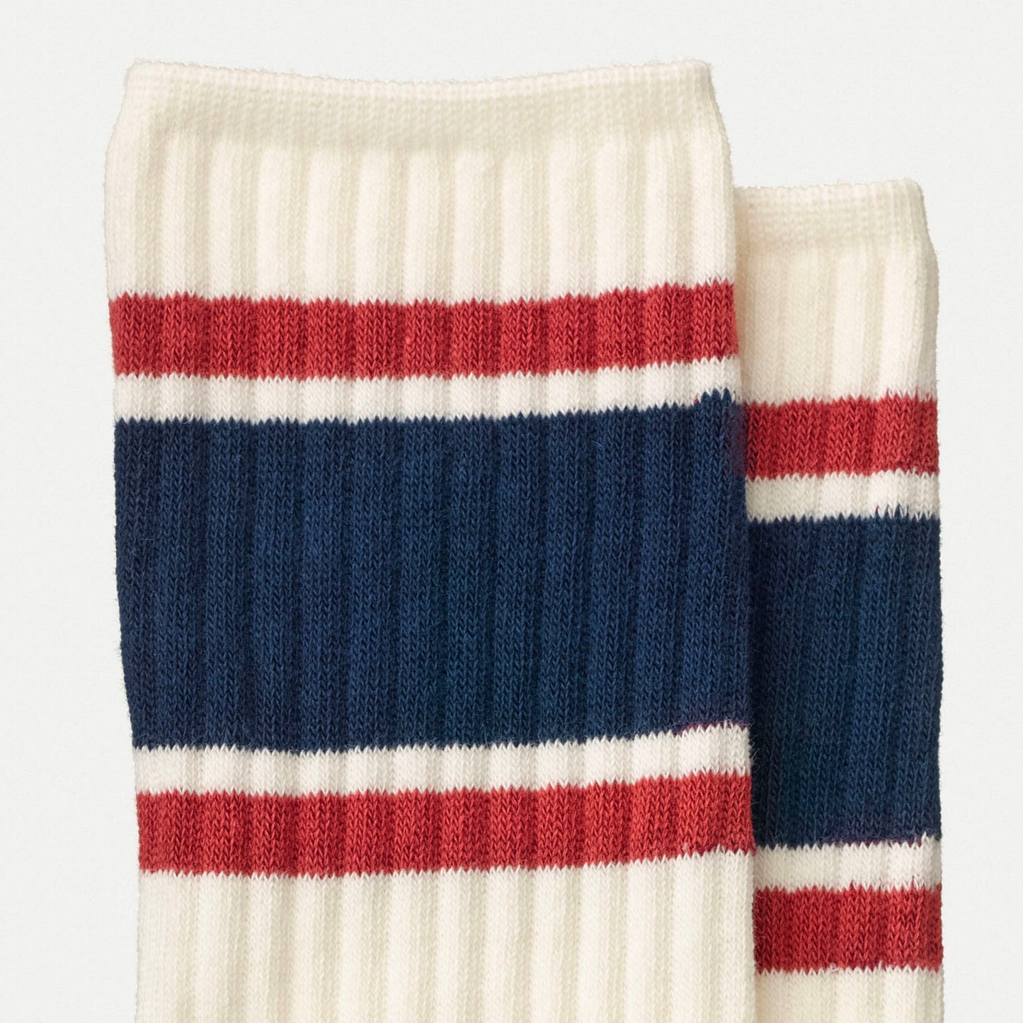 Nudie - Amundsson Sport Socks - Off White / Navy / Red