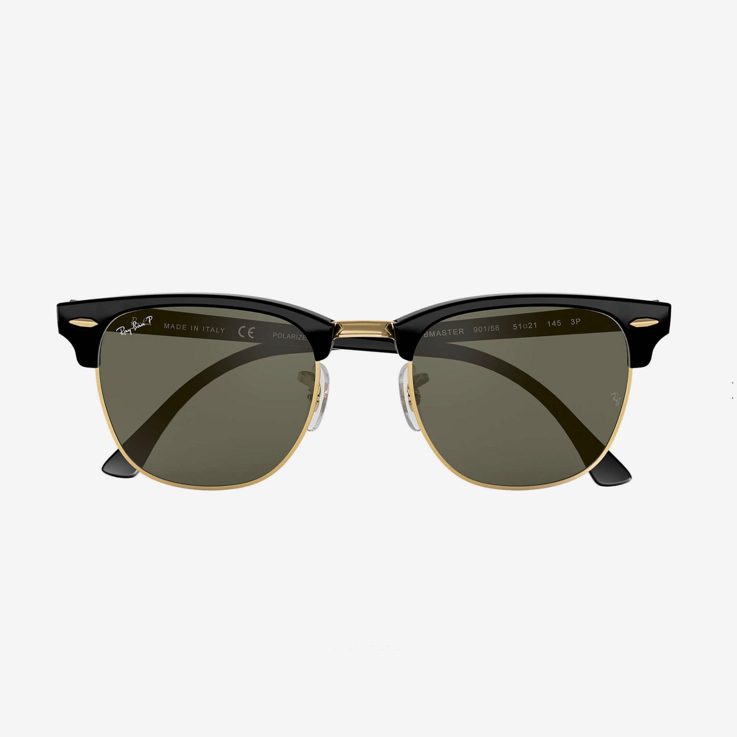 Ray-Ban - Clubmaster Classic - Black Frame / Green Lens [RB3016] - 49