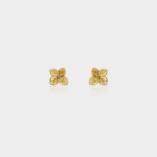 Linda Tahija - Hydrangea Stud Earring - Gold Plated