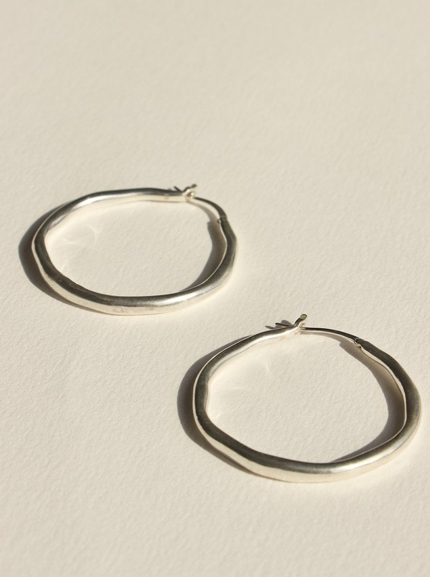Brie Leon - Organica Large Hoops - Silver