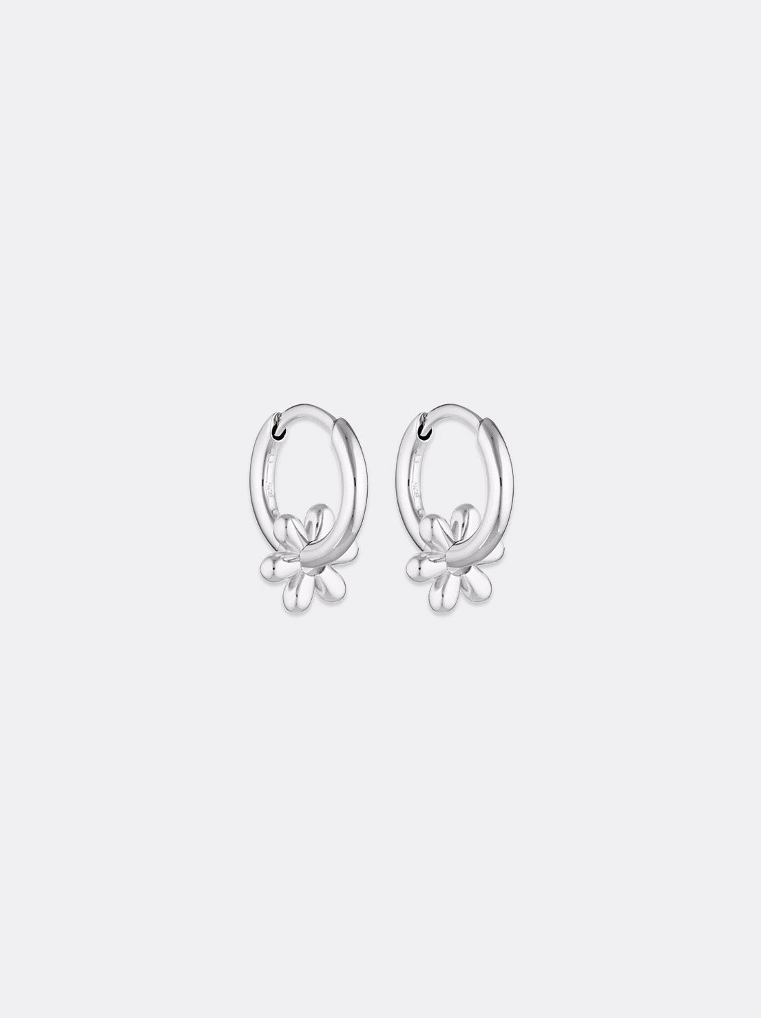 Linda Tahija - Daisy Classic Huggie Earrings - Sterling Silver