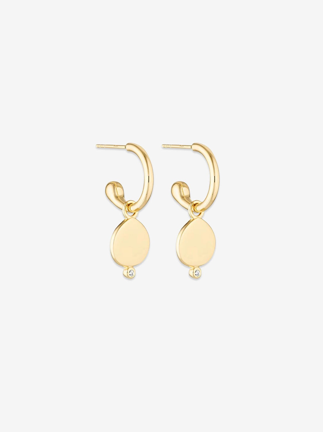 Linda Tahija - Field Hoop Earrings - Gold Plated