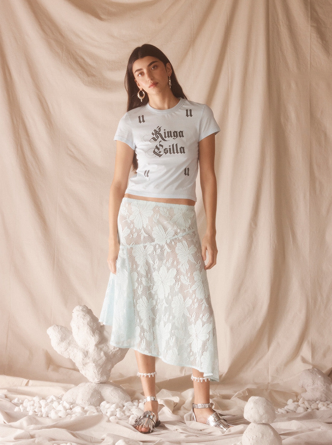 Kinga Csilla - Amalfi Notte Skirt - Blue