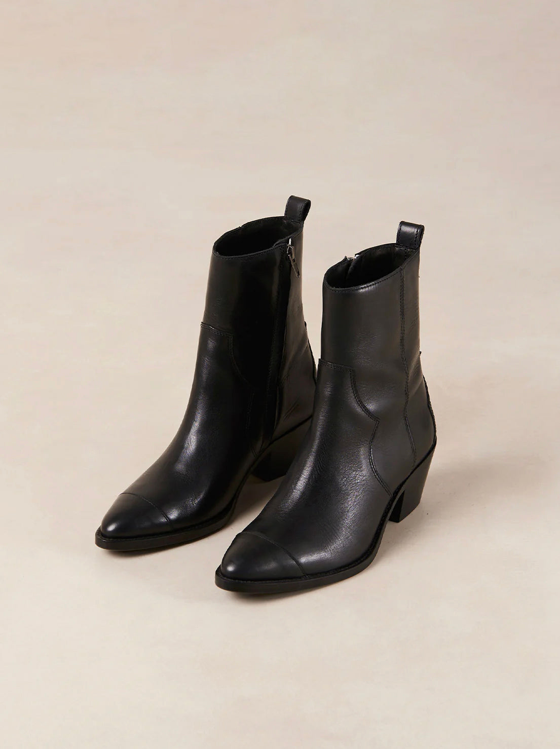 Alohas - Austin Ankle Boots - Black Leather