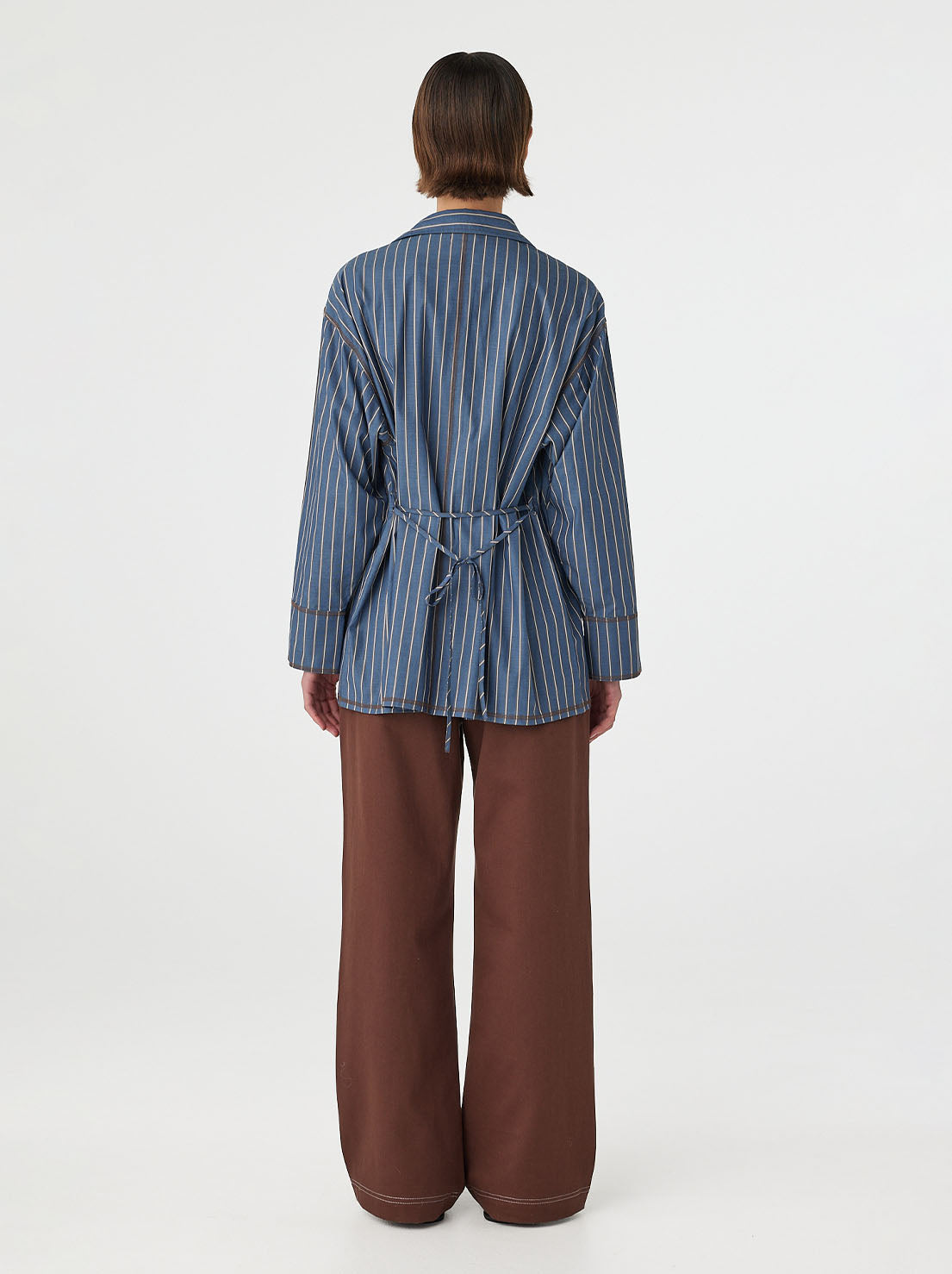Arcaa Movement - Blair Shirt - Muted Blue Stripe