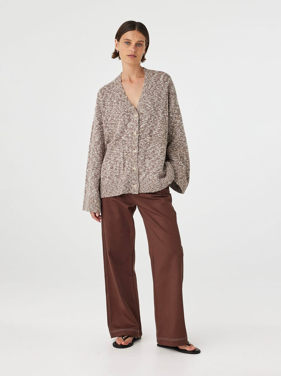Arcaa Movement - Emmet Cardigan - Chocolate & Cream