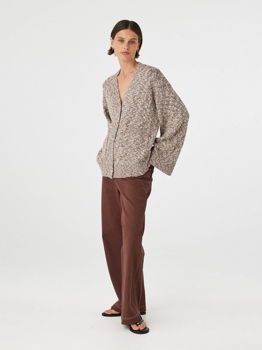 Arcaa Movement - Emmet Cardigan - Chocolate & Cream