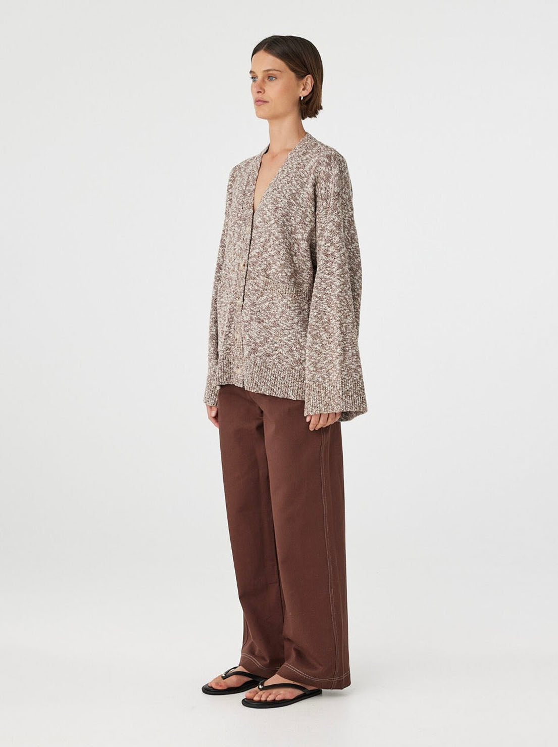 Arcaa Movement - Emmet Cardigan - Chocolate & Cream