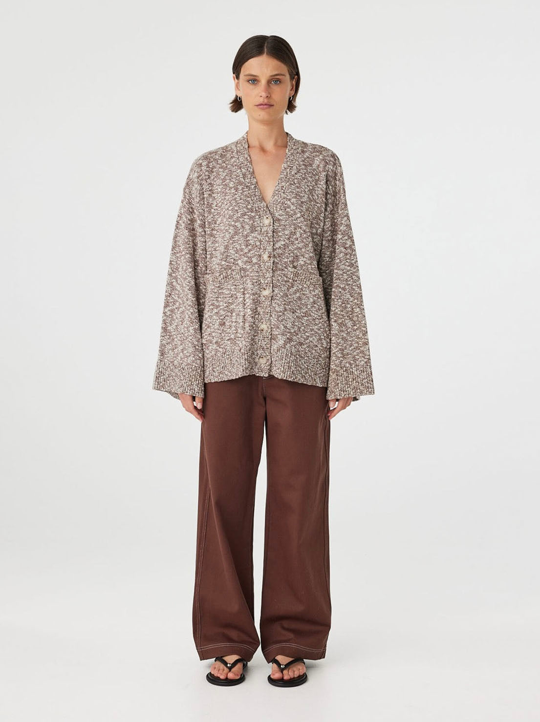 Arcaa Movement - Emmet Cardigan - Chocolate & Cream