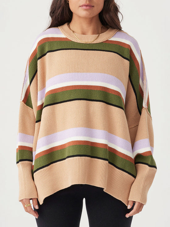 Arcaa Movement - Harper Stripe Sweater - Honey, Lilac & Cream