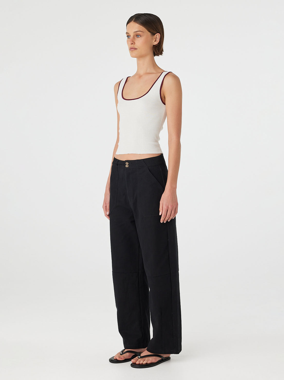 Arcaa Movement - Kaya Tank - Cream & Merlot