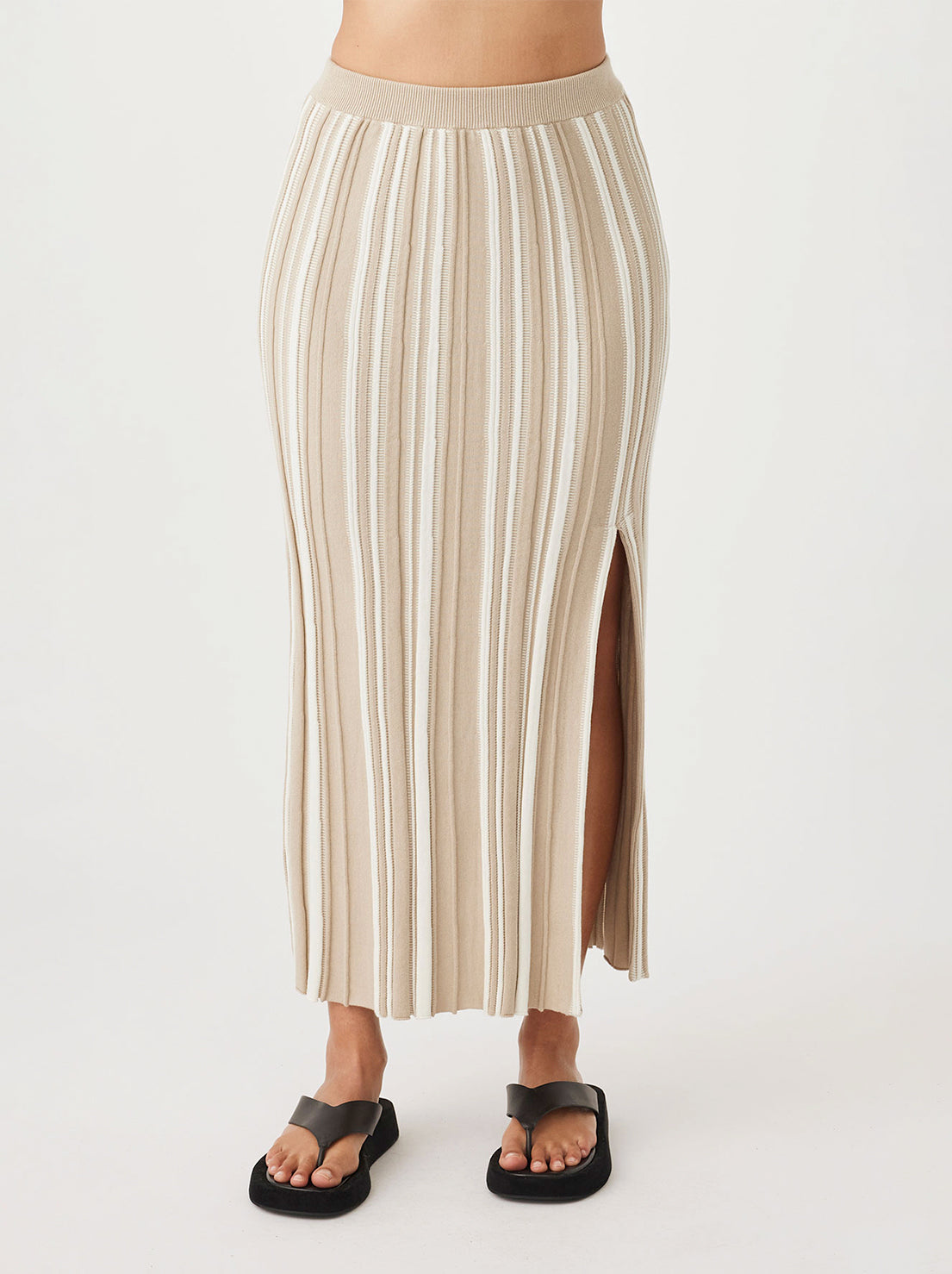 Load image into Gallery viewer, Arcaa Movement - Odessa Skirt - Taupe &amp;amp; Cream
