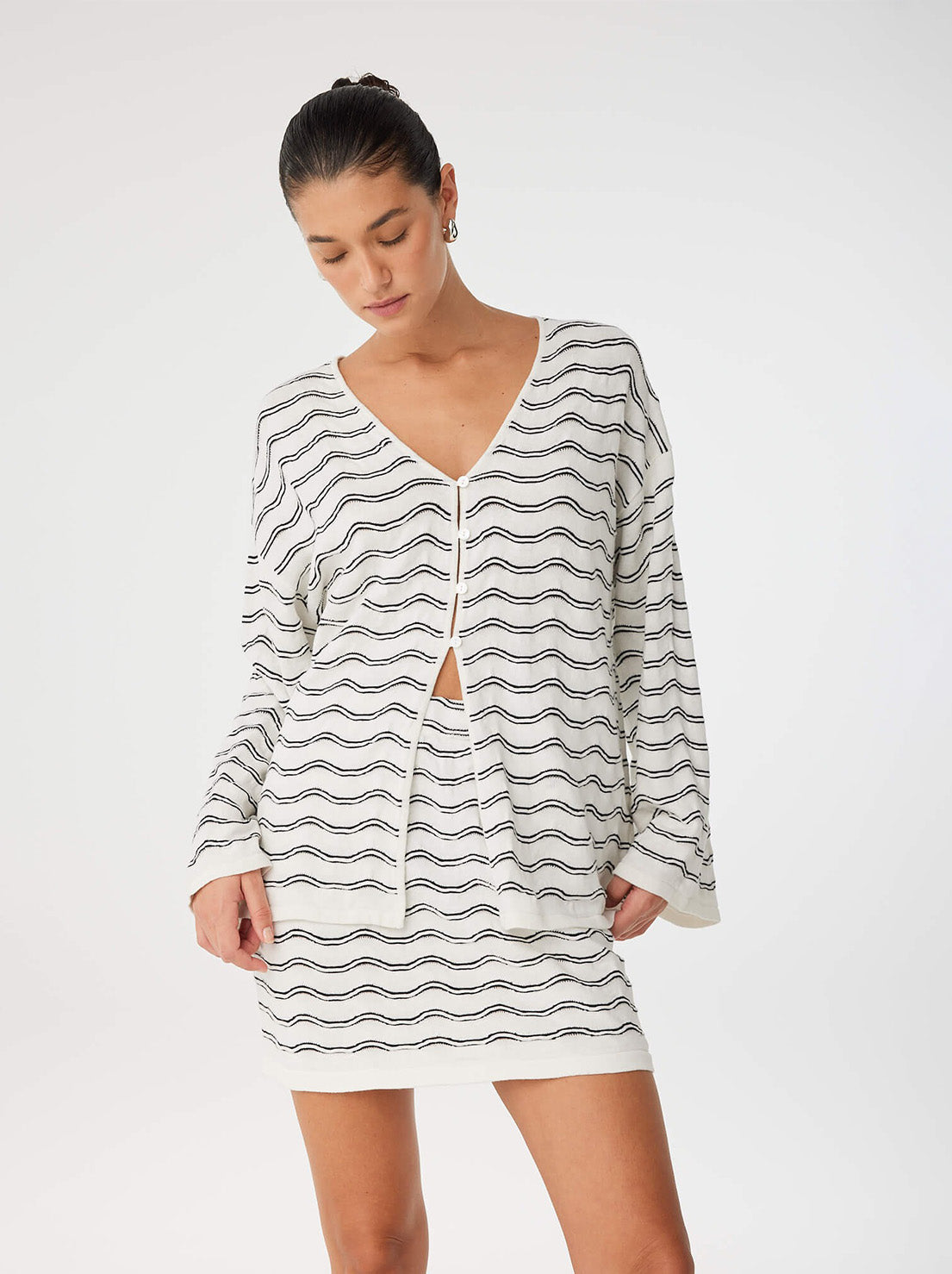 Arcaa Movement - Onda Mini Skirt - Cream Wave