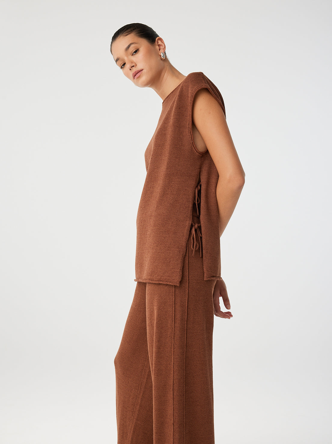 Arcaa Movement - Poppy Tie Side Top - Clay