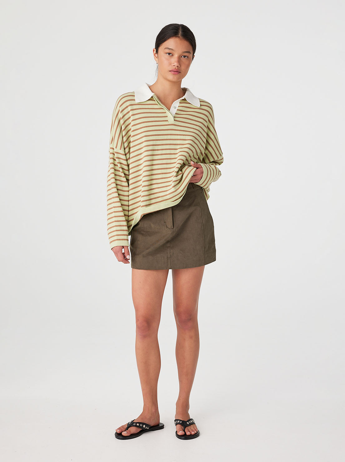 Arcaa Movement - Rayne Knit Jersey - Celery & Pecan