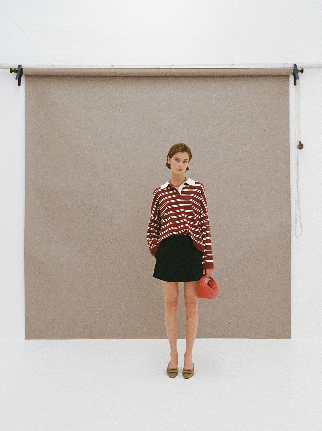 Arcaa Movement - Rayne Knit Jersey - Merlot Stripe