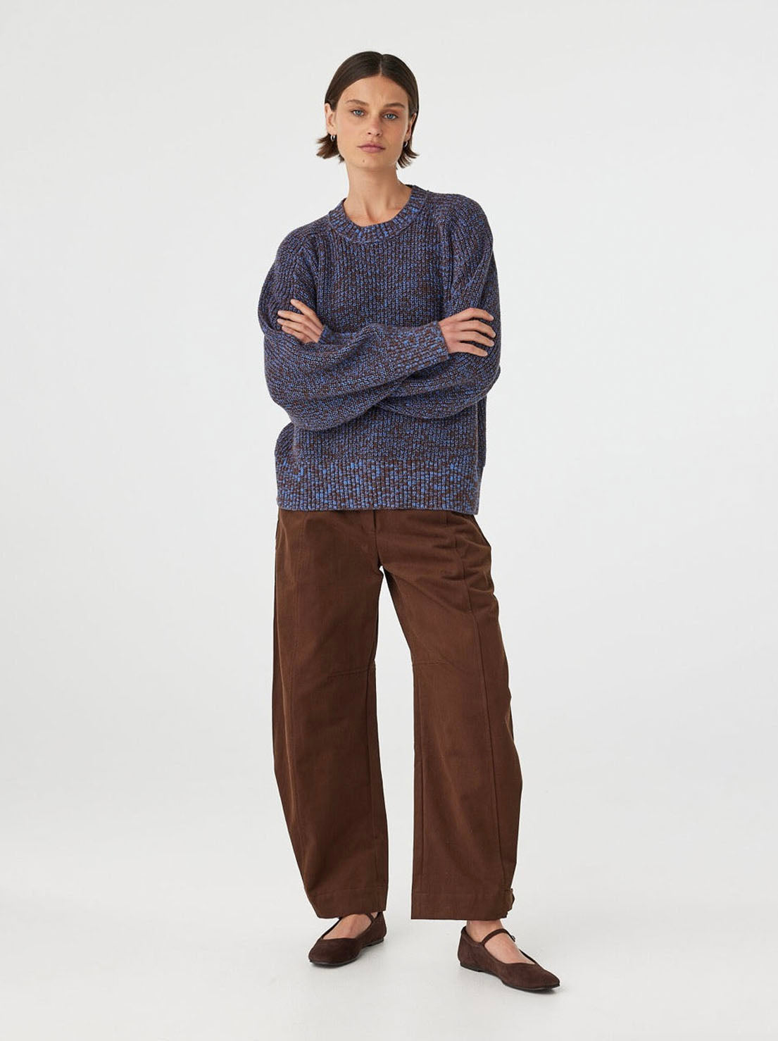 Arcaa Movement - Solene Sweater - Chocolate & Royal Multi
