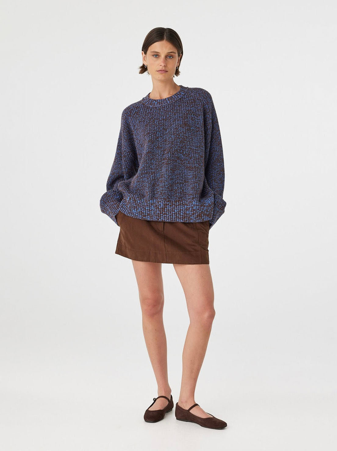 Arcaa Movement - Solene Sweater - Chocolate & Royal Multi