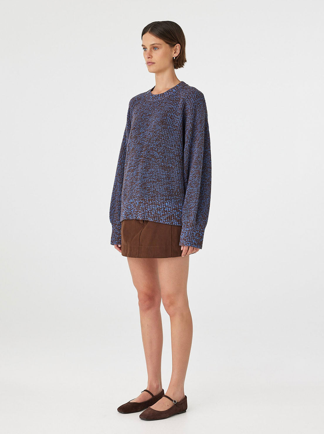 Arcaa Movement - Solene Sweater - Chocolate & Royal Multi
