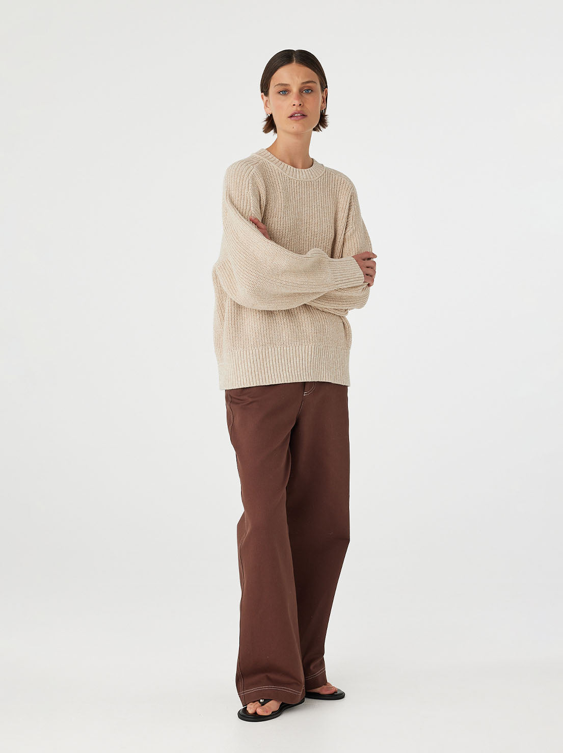 Arcaa Movement - Solene Sweater - Cream & Sand