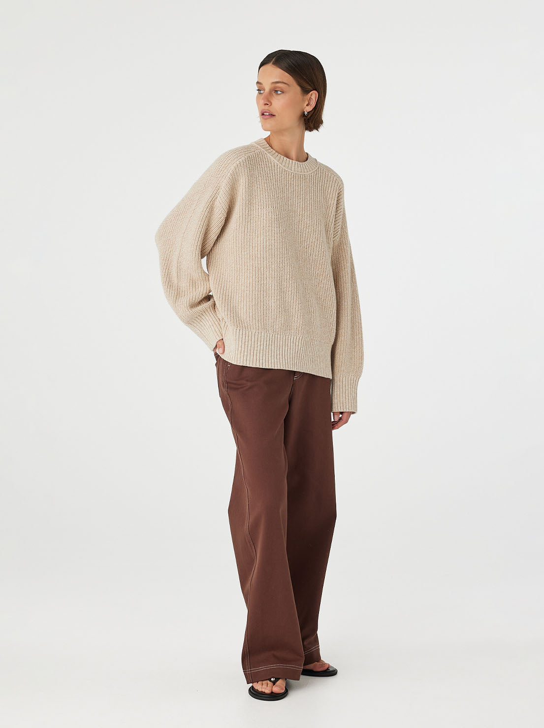 Arcaa Movement - Solene Sweater - Cream & Sand