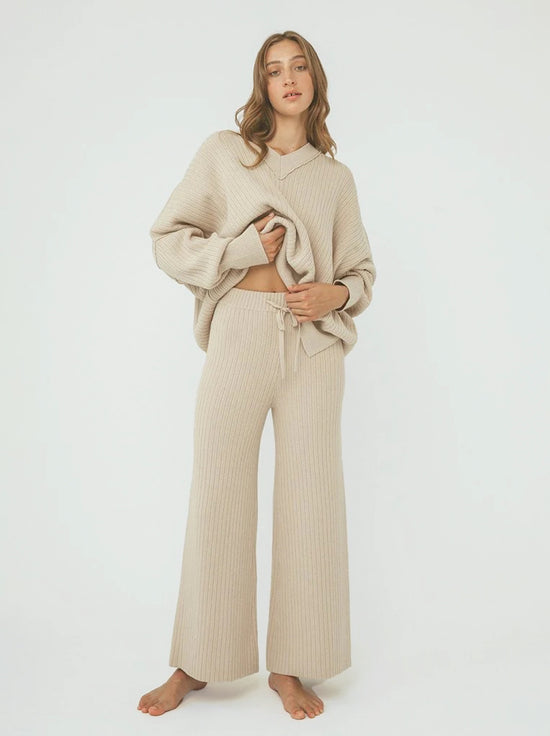 Arcaa Movement - Vera Organic Knit Pants - Sand