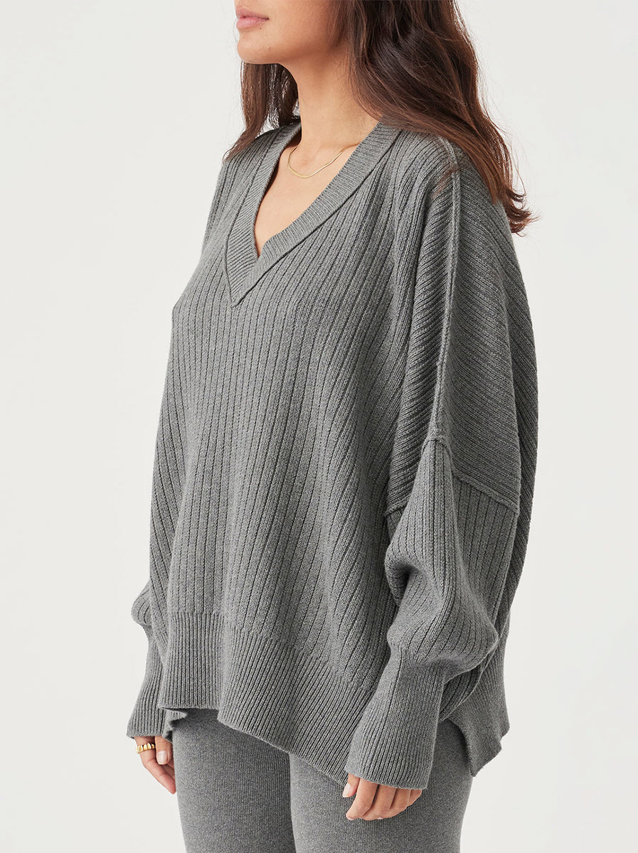 Arcaa Movement - Vera Sweater - Dark Grey Marle – Abicus