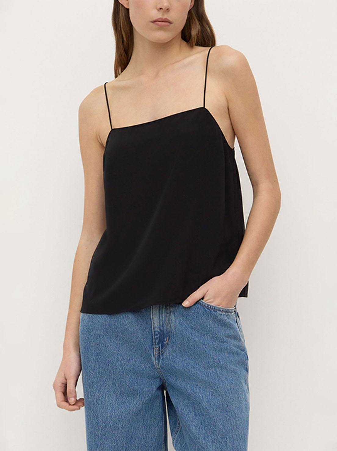 Assembly - Aime Silk Tank - Black