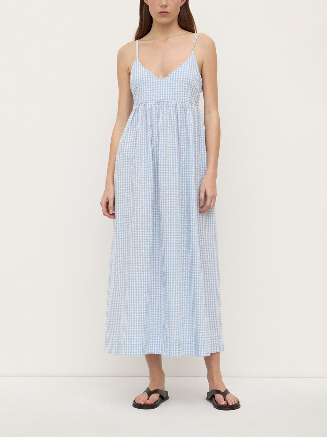 Assembly - Ainslee Midi Dress - Blue Check