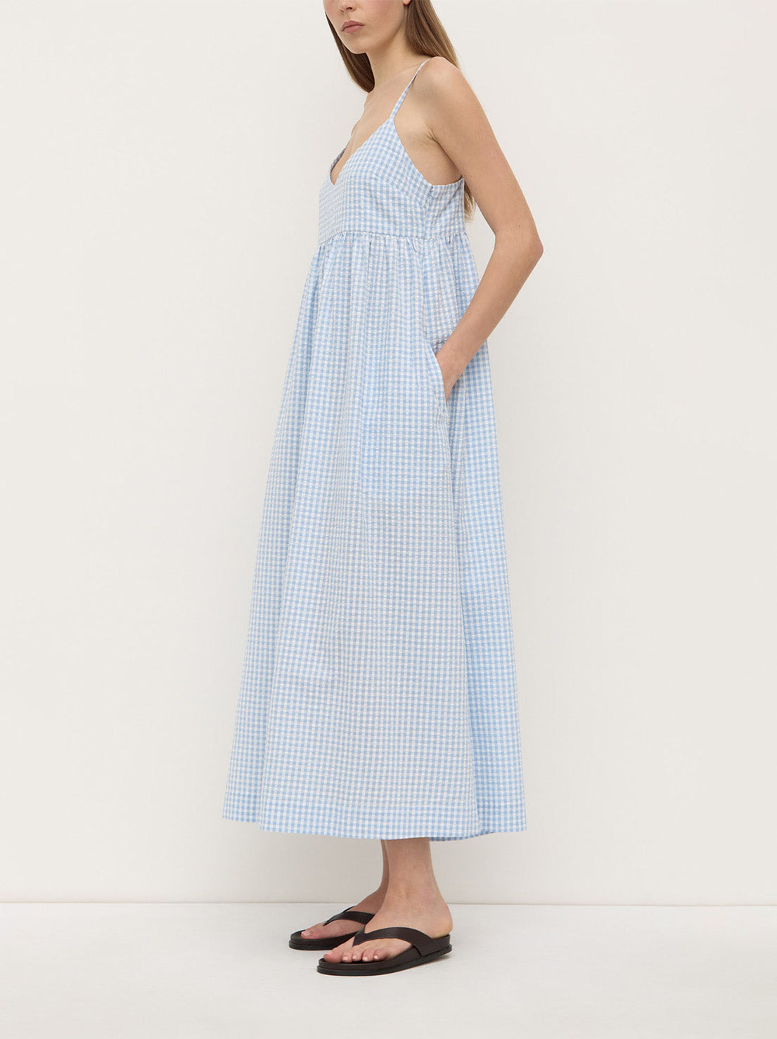Assembly - Ainslee Midi Dress - Blue Check