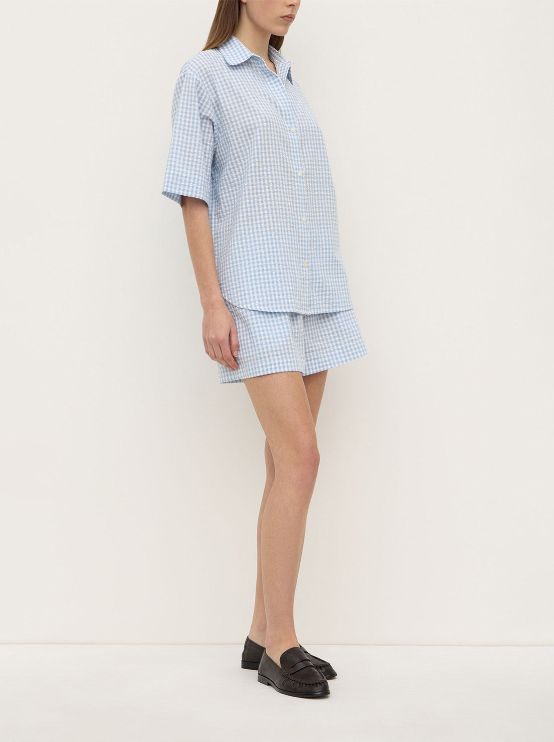 Assembly - Ainslee Short Sleeve Shirt - Blue Check