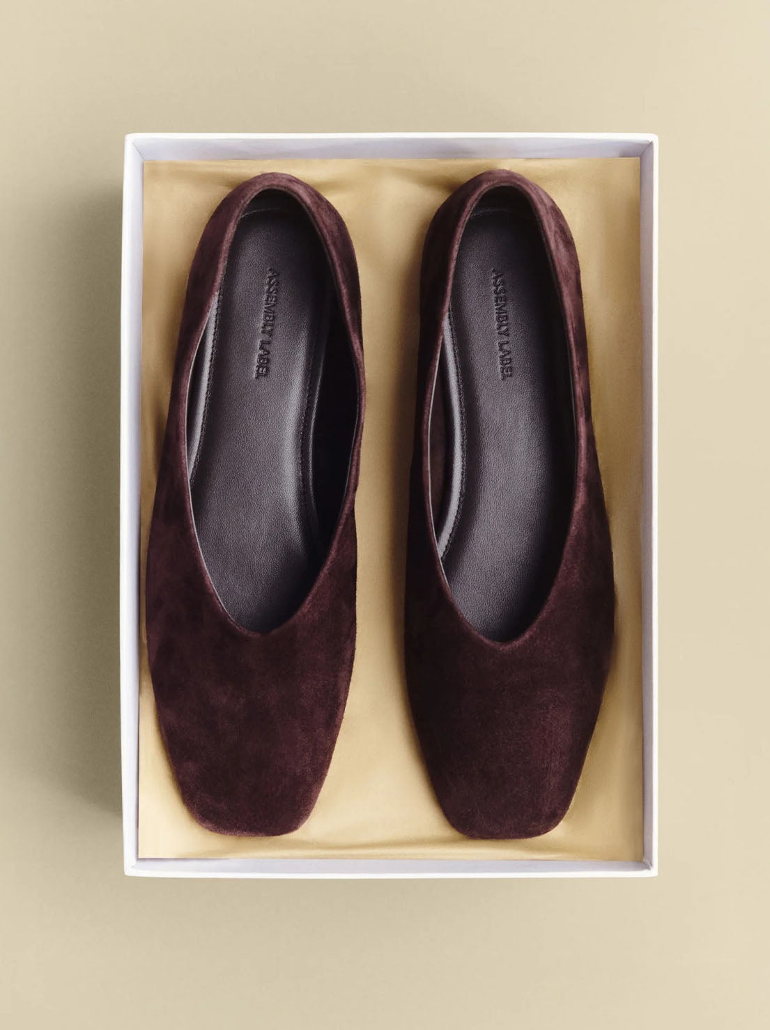 Assembly Label - Andrea Suede Ballet Flat - Ganache