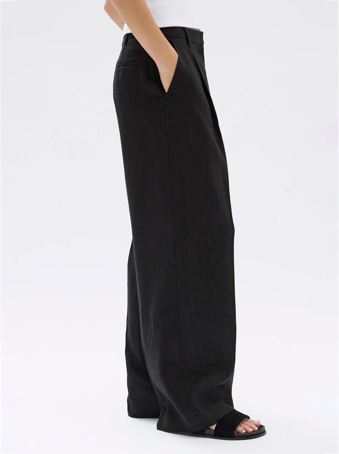 Assembly - Aria Linen Pant - Black