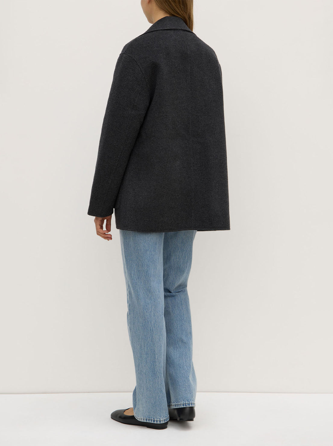 Assembly - Calido Wool Single Breasted Coat - Charcoal Marle