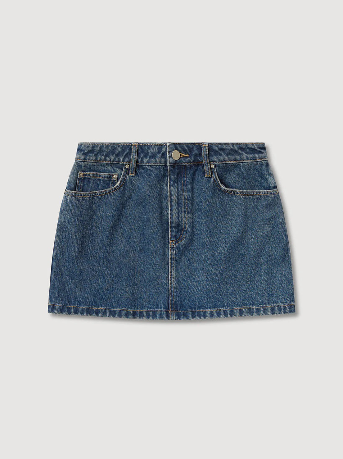 Assembly - Callista Denim Mini Skirt - Dark Indigo Fade
